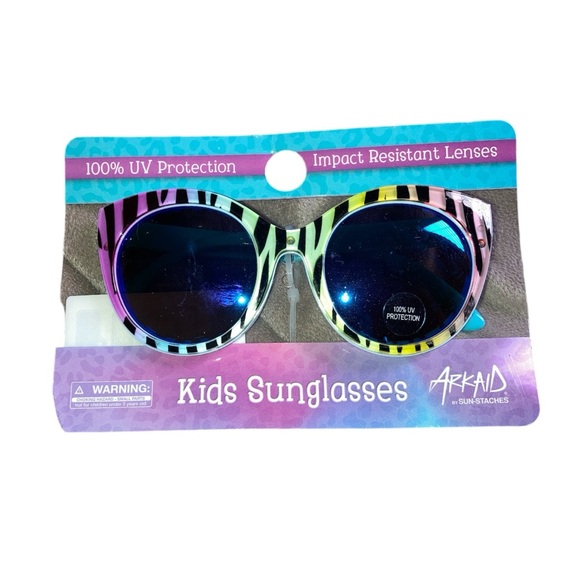 Rainbow Zebra Cat Eye Sunglasses - Picture 4 of 6